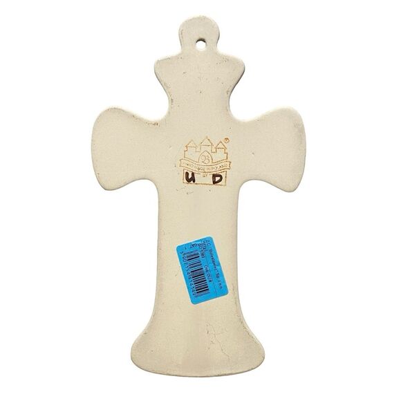 Hand Made Polish Pottery Painted Ceramic Cross Wall Hanging Grapes - Picture 4 of 6